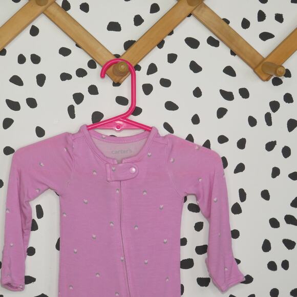 Carter’s Just One You Purple Floral Print Baby Sleeper - Picture 2 of 5